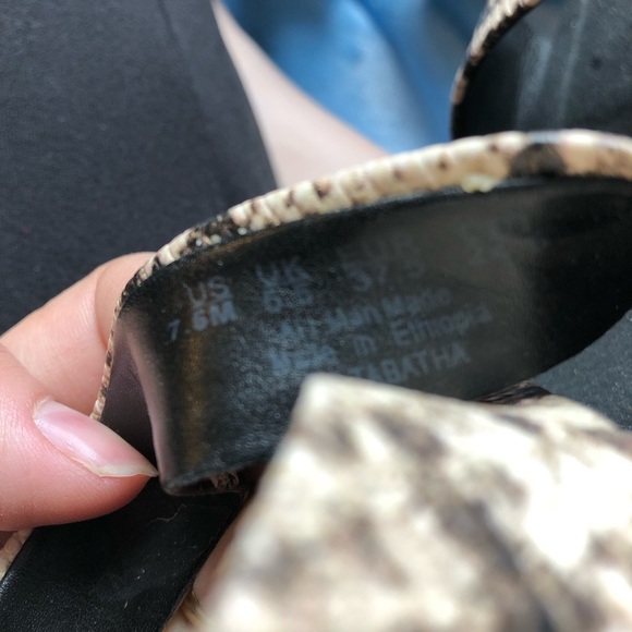 Reptile vegan leather sandals espadrilles platforms - Picture 13 of 14